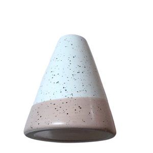 Farmhouse Decor Bud Vase Speckled Two Tone Ceramic NWOT